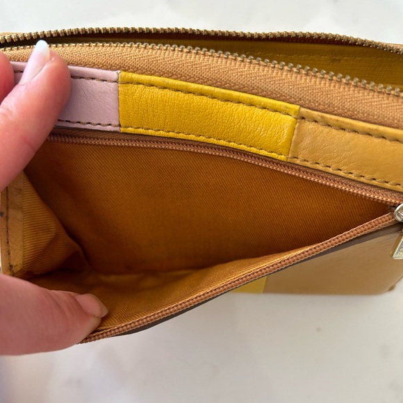 Fossil Leather Patchwork Zip Wallet - Picture 6 of 7